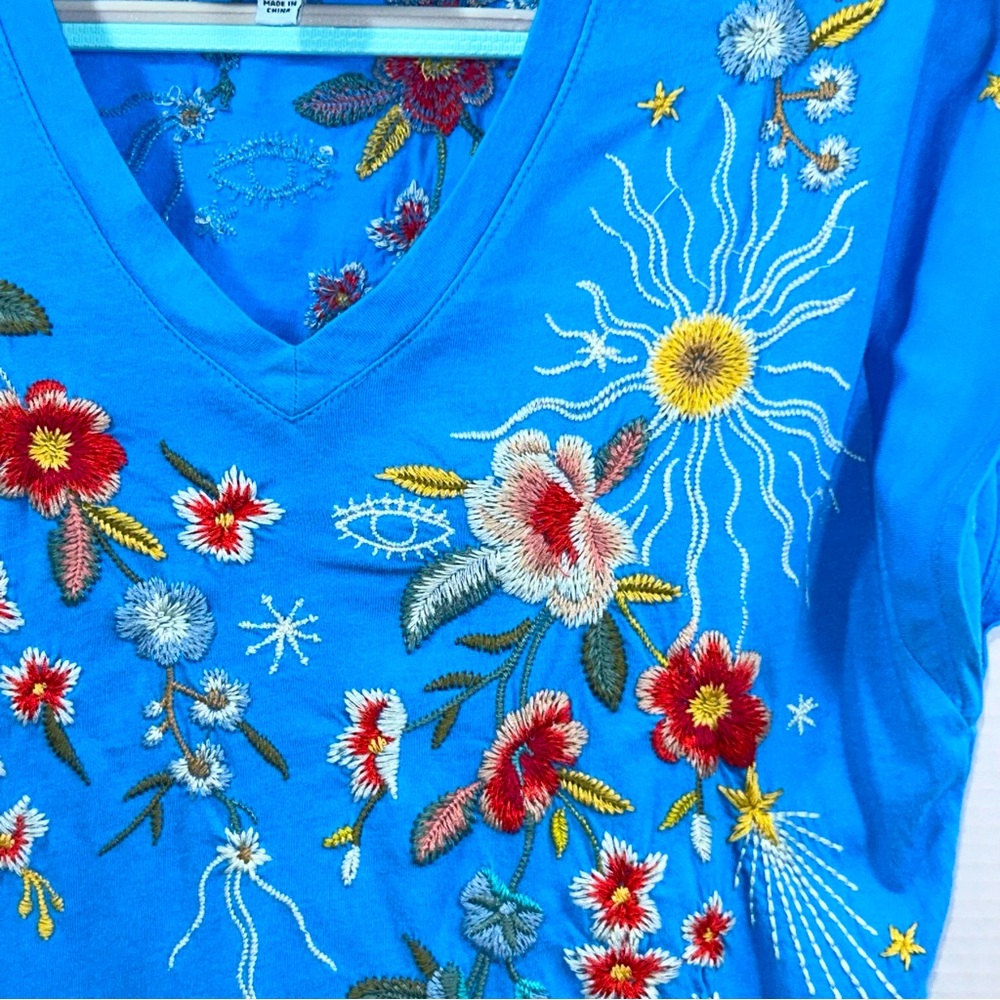 Johnny Wass XXS blouse with embroidery. Bohemian style